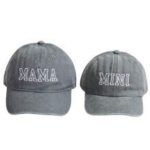 pcs Mother And Baby ParentChild Embroidered Hats With MAMA MINI Lettering Baseball Caps For Mothers Day Or Childrens Day | SHEIN