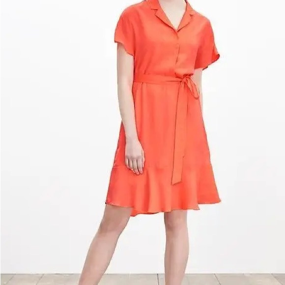 Banana Republic Neon Coral Dress | Poshmark