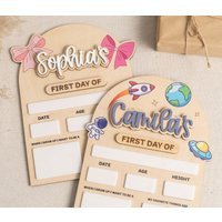 Personalized Interchangeable First Day Of School Sign For Kids, Last Of Sign, Name Back To Y91 | Etsy (US)