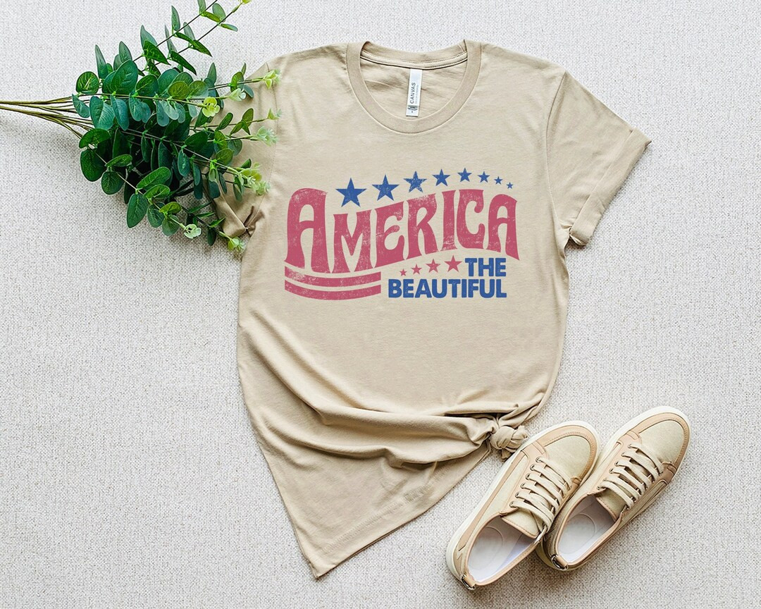 Retro America Shirt, America the Beautiful, 4th of July Shirt, Fourth of July, Patriotic USA Gift... | Etsy (US)