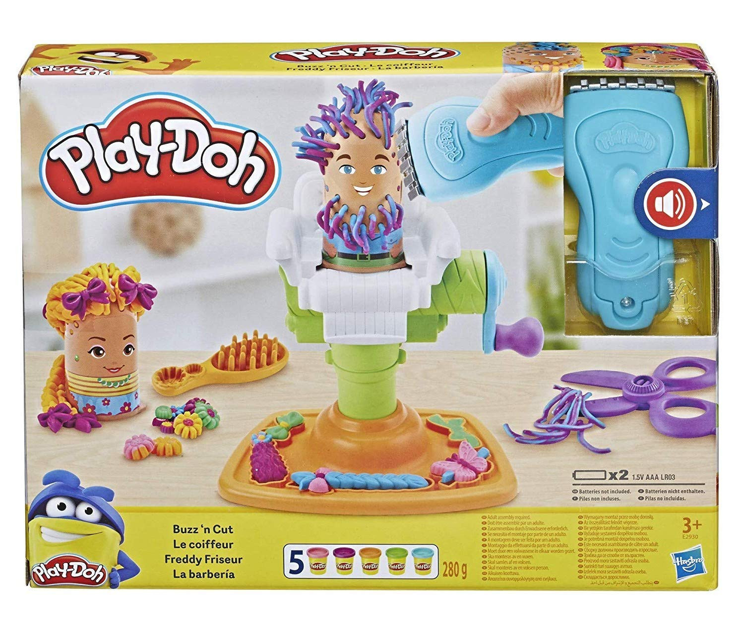 Play-Doh Buzz 'n Cut Fuzzy Pumper Barber Shop Toy | Amazon (US)