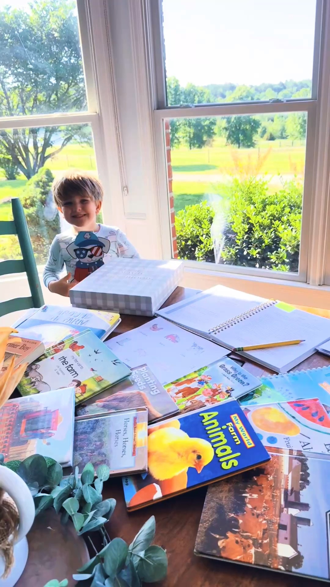 Starting off the month of   j u n e  with a sweet little homeschool preschool morning around here - learning all about the f a r  m  🚜🌾🐷🐴🐓(our unit for the week - so fitting 🤗)!!