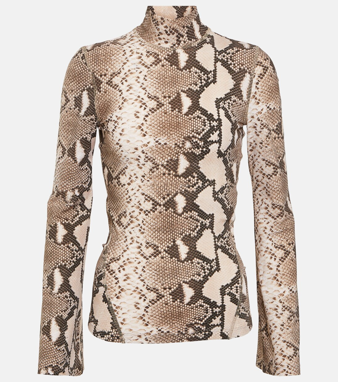 Snake-print turtleneck top | Mytheresa (US/CA)