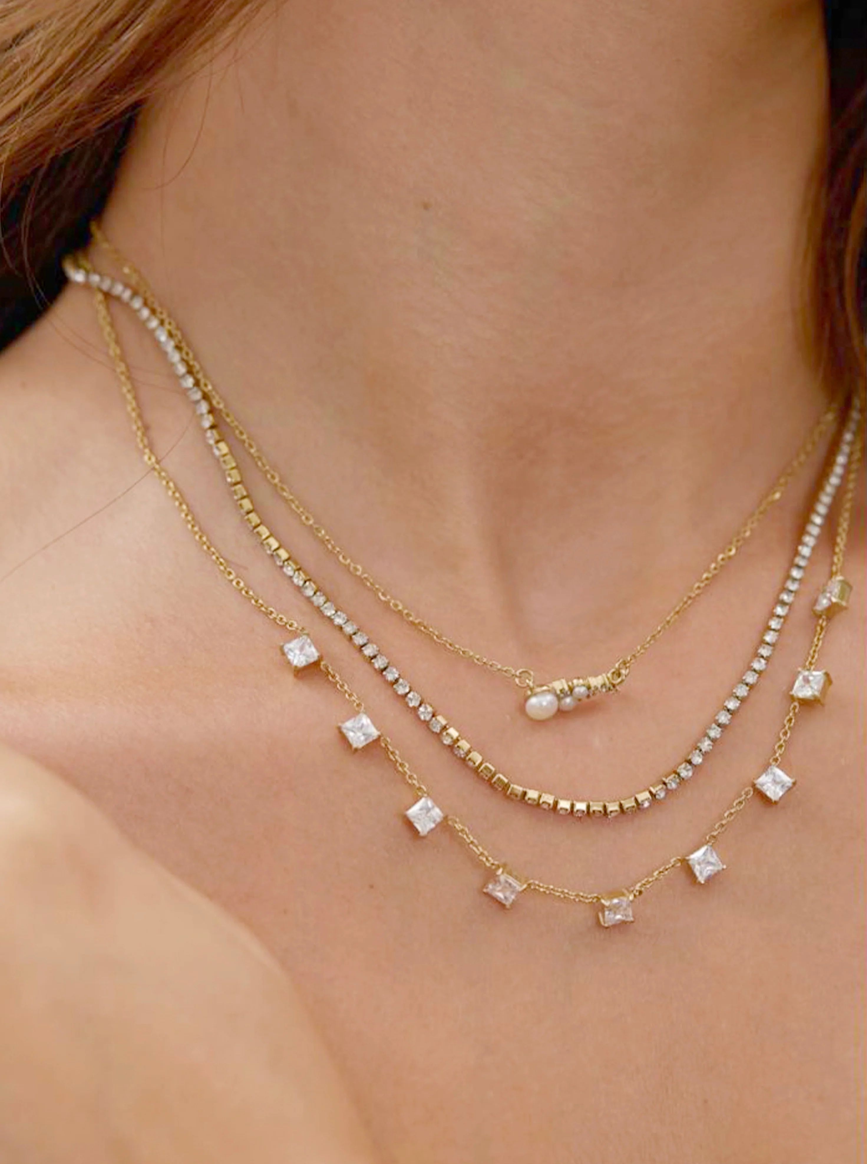 Dainty Scattered Layered Necklace | Victoria Emerson