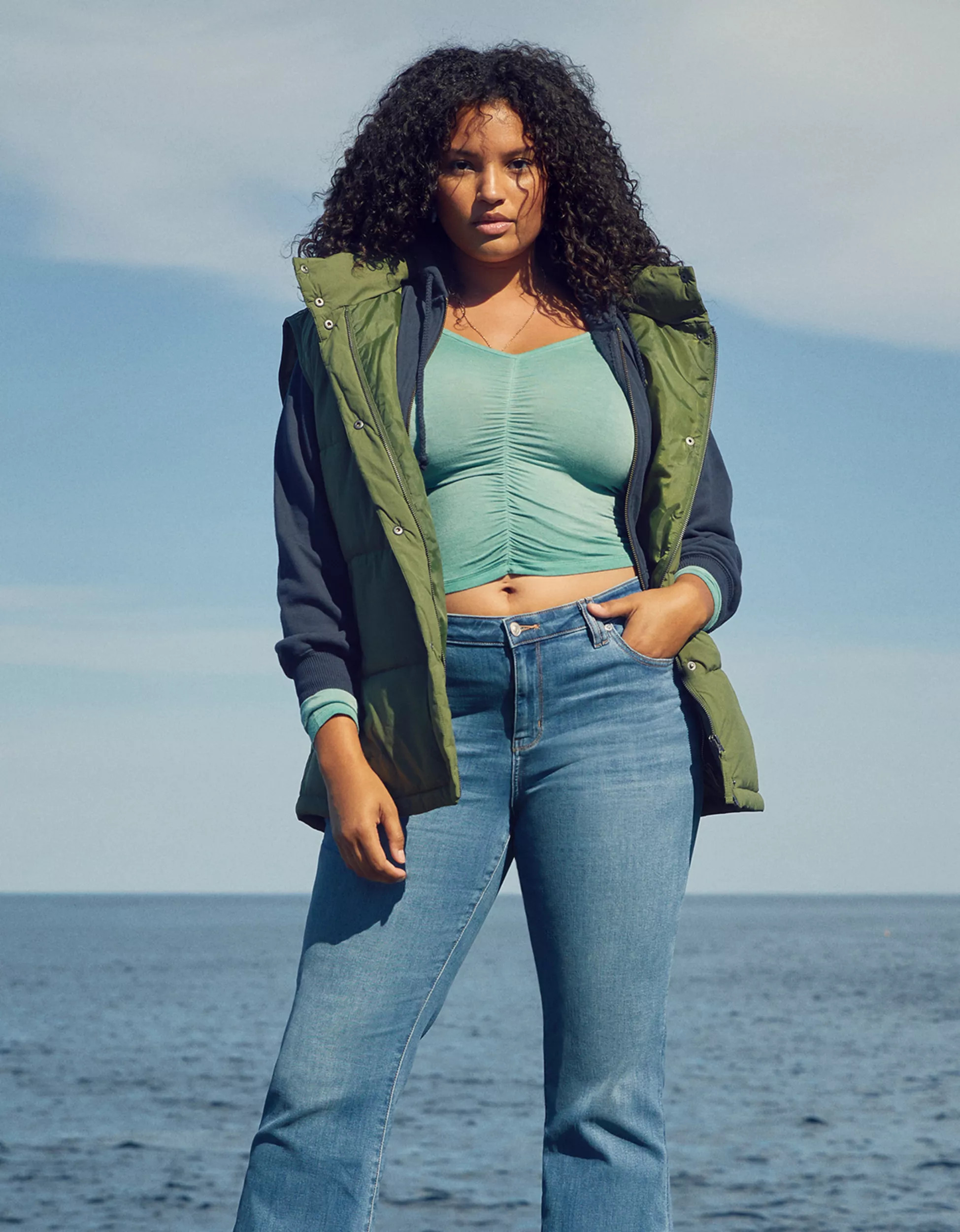 AE Oversized Puffer Vest | American Eagle Outfitters (US & CA)