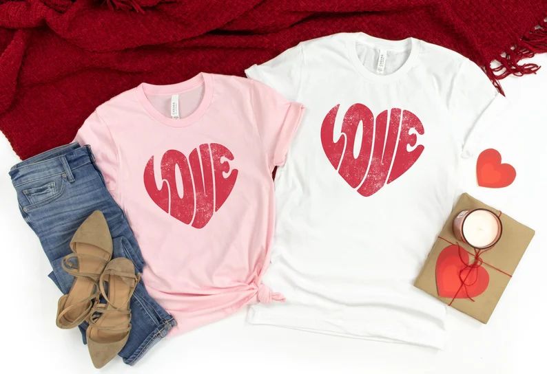 LOVE Heart Valentines Shirt, Leopard Heart Shirt, Cute Valentines Day Shirt, Leopard Shirt, Cute ... | Etsy (US)