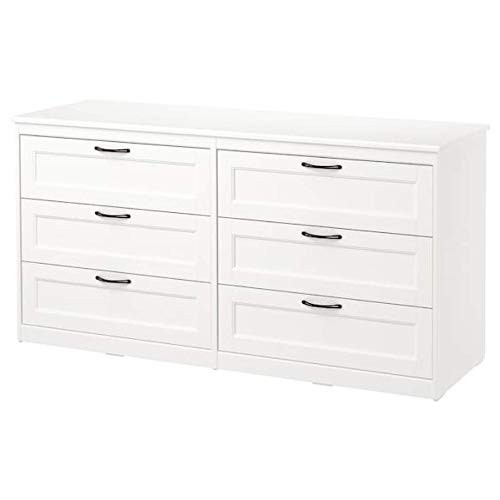 IKEA Songesand 6-Drawer Dresser White 63 3/8x31 7/8 603.667.94 | Amazon (US)