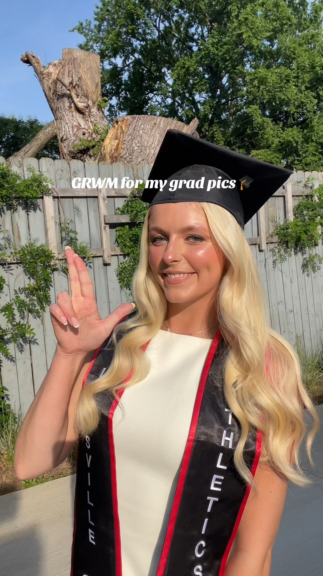 GRWM for my grad pics 🎓 Using my full glam makeup products! Estée Lauder double wear foundation, elf halo glow liquid filter, kosas concealer, dibs beauty contour stick, Patrick ta bronzer and blush, Laura mercier setting powder, L’Oréal telescopic mascara, charlotte tilbury lipstick, nyx lip liner, maybelline lip gloss, nyx setting spray, morphe eye shadow pallette 

full glam makeup look, glowy makeup looks

#LTKBeauty