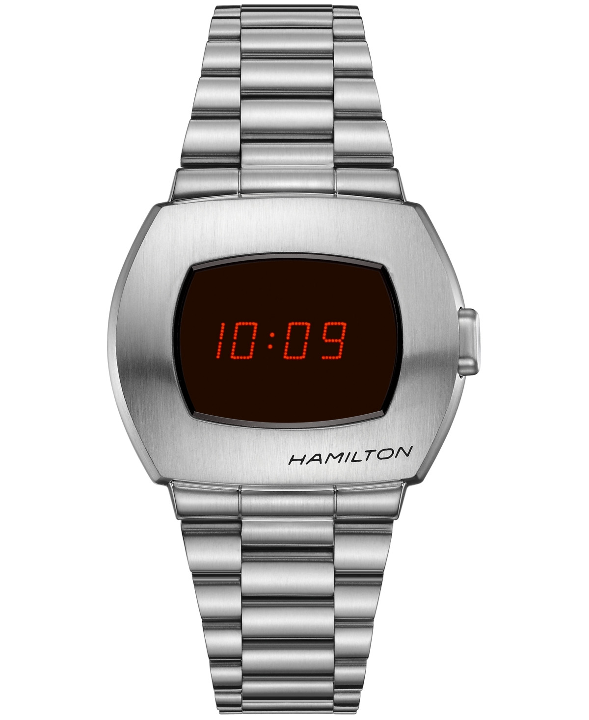 Hamilton Unisex Swiss Digital Pulsar Stainless Steel Bracelet Watch 34.7x40.8mm | Macy's
