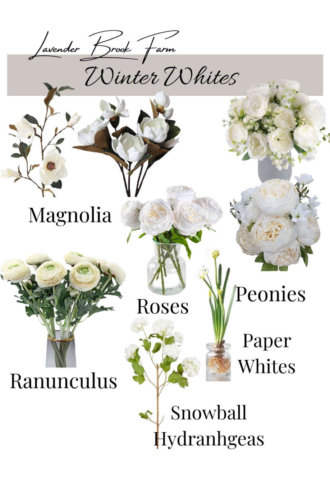 Pretty winter white flowers that last all year long. 

#LTKHome