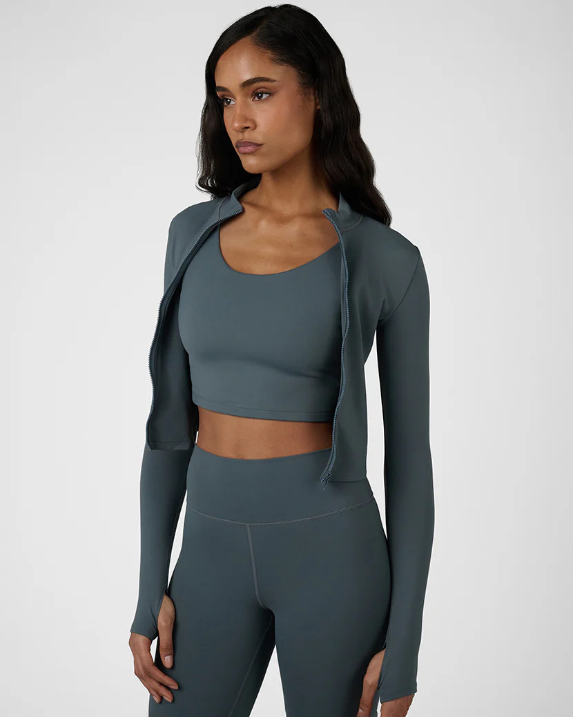 Cropped Active Zip-Up Jacket | We Wore What