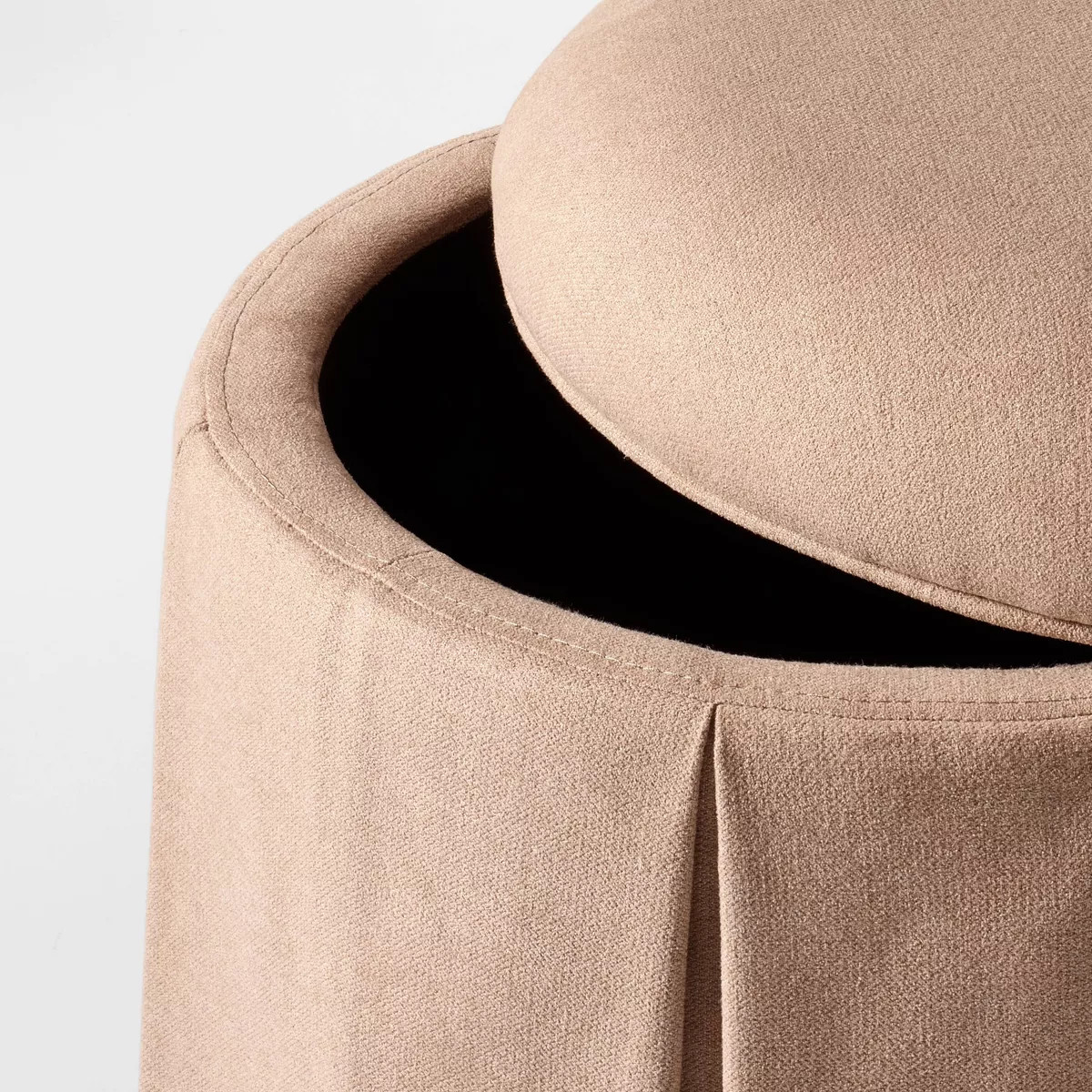 Box Pleat Skirt Storage Ottoman Performance Fabric - Threshold™ designed with Studio McGee | Target