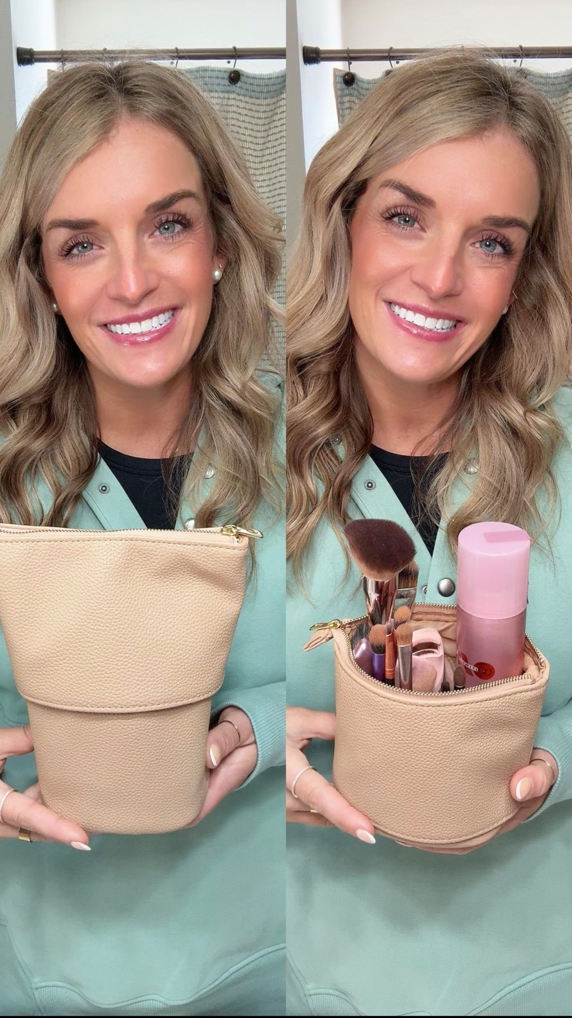 A cute makeup bag that actually holds it all ✨ Love the structured design and how easy it is to pack for everyday or travel.

#LTKmorningroutine #LTKBeauty