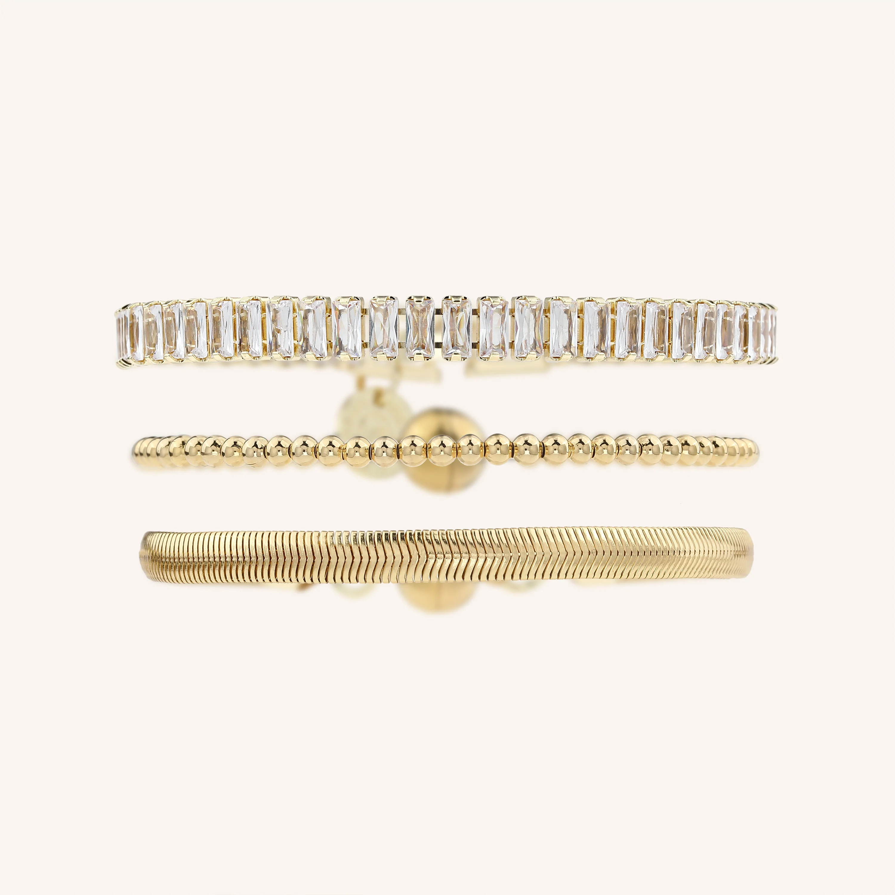 Champagne Crystal Stacking Set | Victoria Emerson