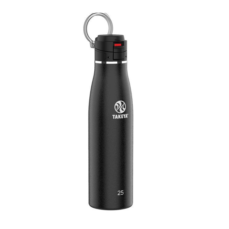 Takeya 25oz Insulated Stainless Steel Travel Mug with Flip-Lock Spout Lid - Onyx | Target