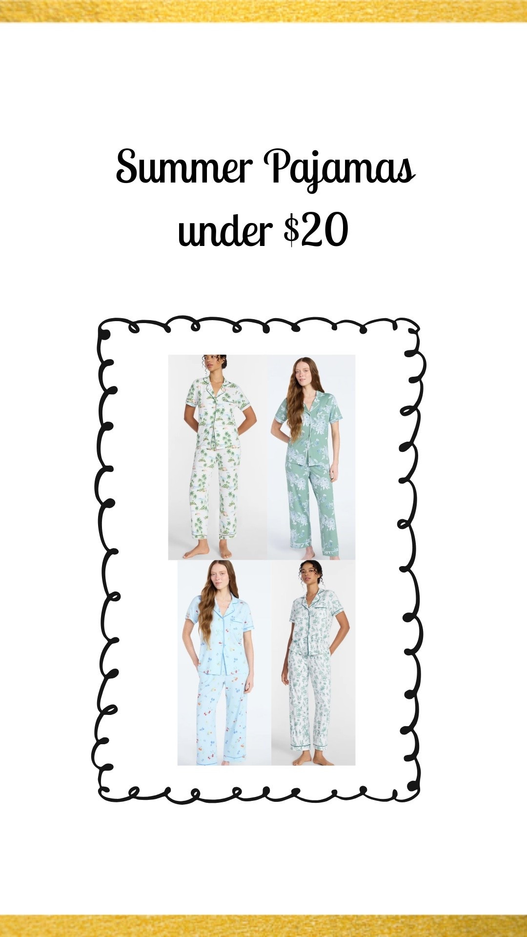 Summer Pajama Sets under $20!

#LTKselfcare #LTKdayinmylife #LTKmorningroutine
