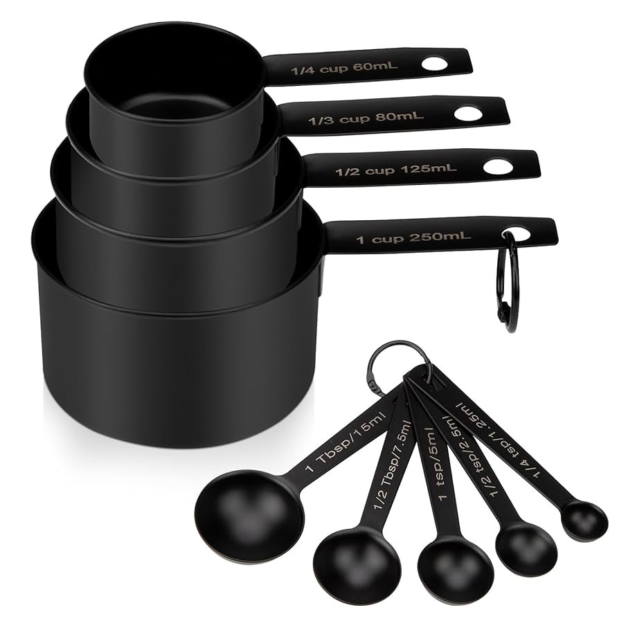 Measuring Cups and Spoons Set of 9, Stainless Steel Measuring cup for Cooking and Baking, Measuri... | Amazon (US)