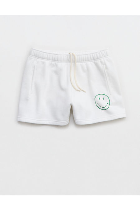 OFFLINE By Aerie Smiley 3" Cloud Fleece Short Women's Air White S | Aerie