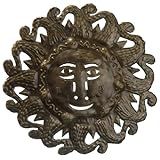 Le Primitif Galleries Haitian Recycled Steel Oil Drum Outdoor Decor, 14 by 14-Inch, Flame Sun | Amazon (US)