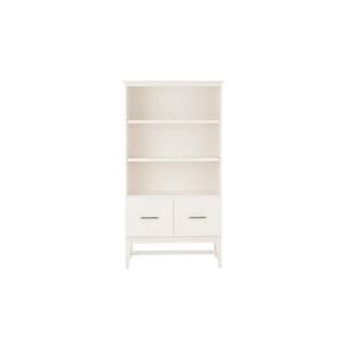 Home Decorators Collection 61.1 in. Ivory Wood 3-shelf Standard Bookcase with Adjustable Shelves-... | The Home Depot