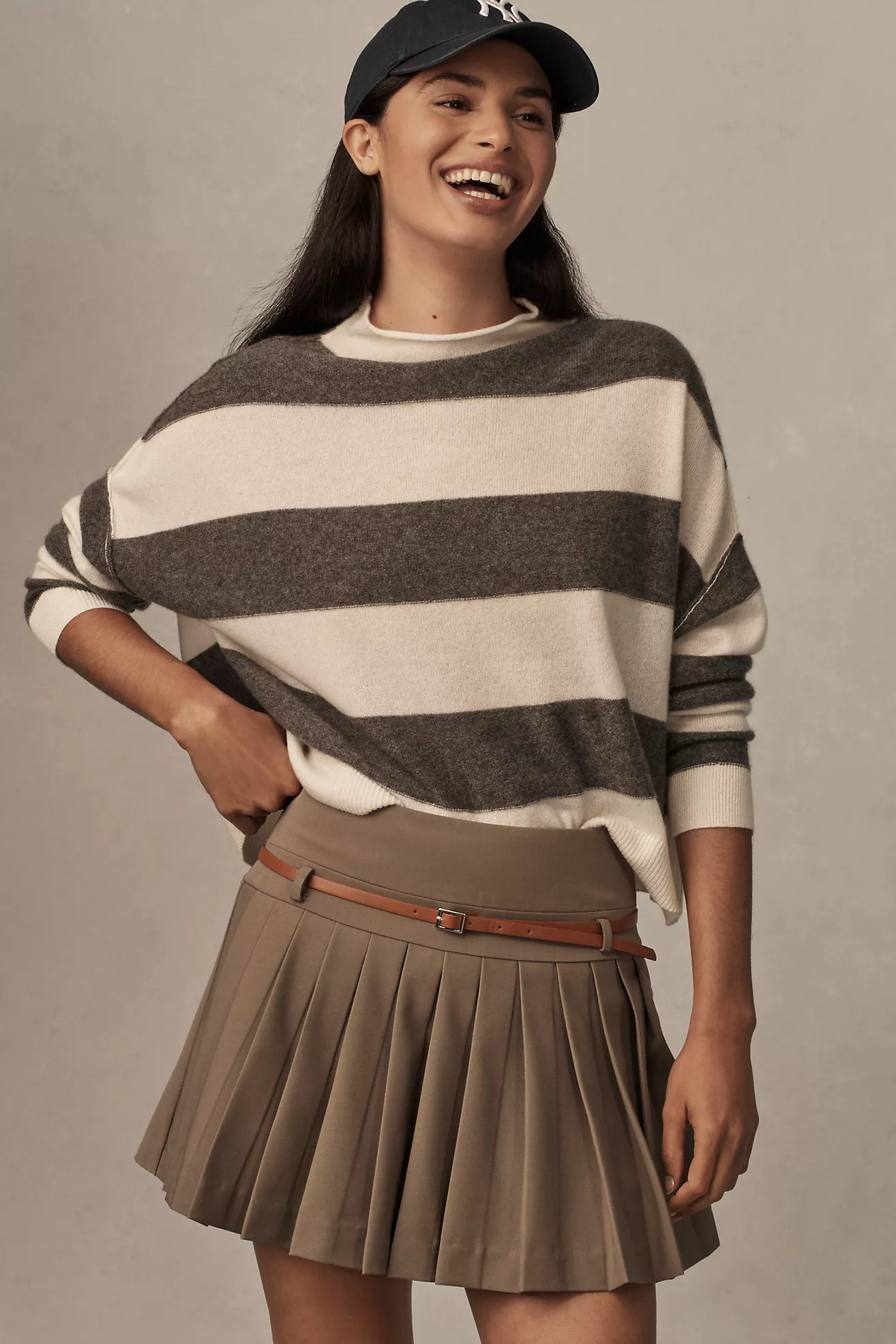 The Alani Cashmere Mock-Neck Sweater by Pilcro: Printed Edition | Anthropologie (US)