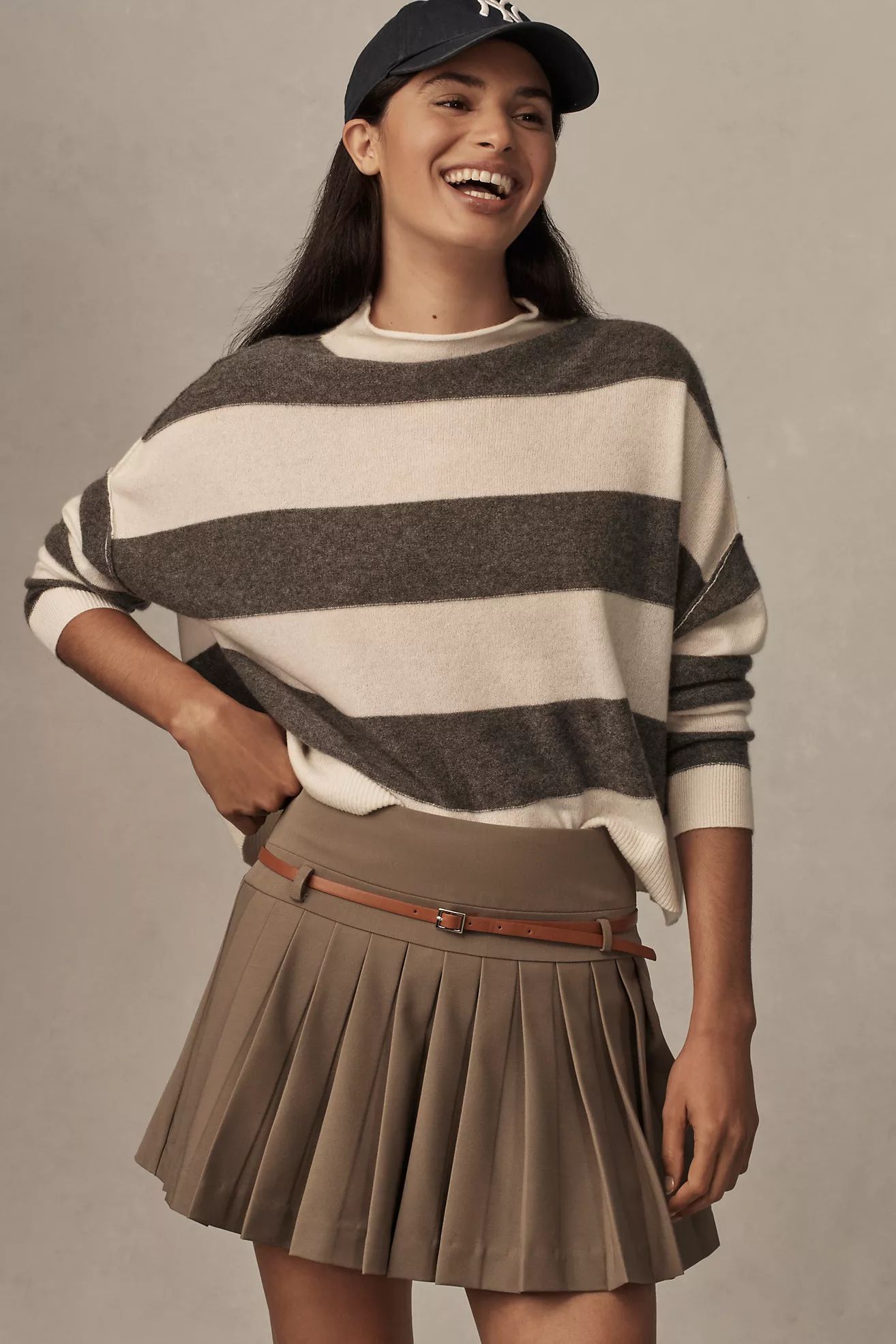 The Alani Cashmere Mock-Neck Sweater by Pilcro | Anthropologie (US)