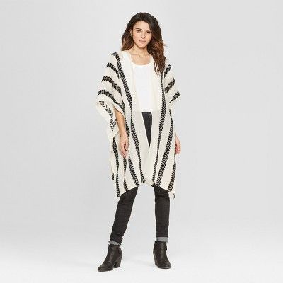 Women's Textured Striped Kimono - Universal Thread™ Sour Cream | Target