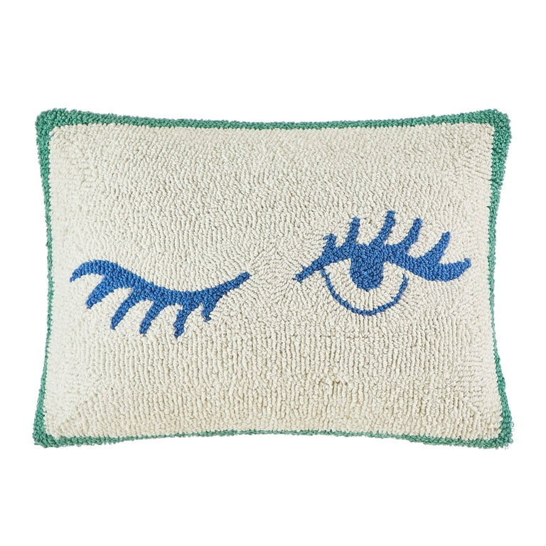 Mainstays by Becky G. & Alejandra Winky Decorative Pillow, Lily Green & Blue, 14" x 20" | Walmart (US)