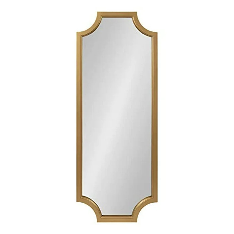 Kate and Laurel Hogan Wood Framed Full-length Wall Mirror with Scallop Corners, 18x48 Inches, Gol... | Walmart (US)