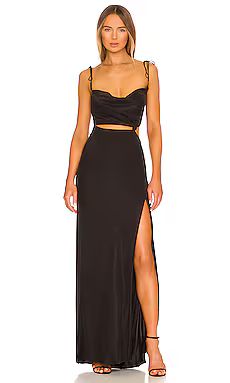 For Love & Lemons Kyra Cut Out Maxi Dress in Black from Revolve.com | Revolve Clothing (Global)