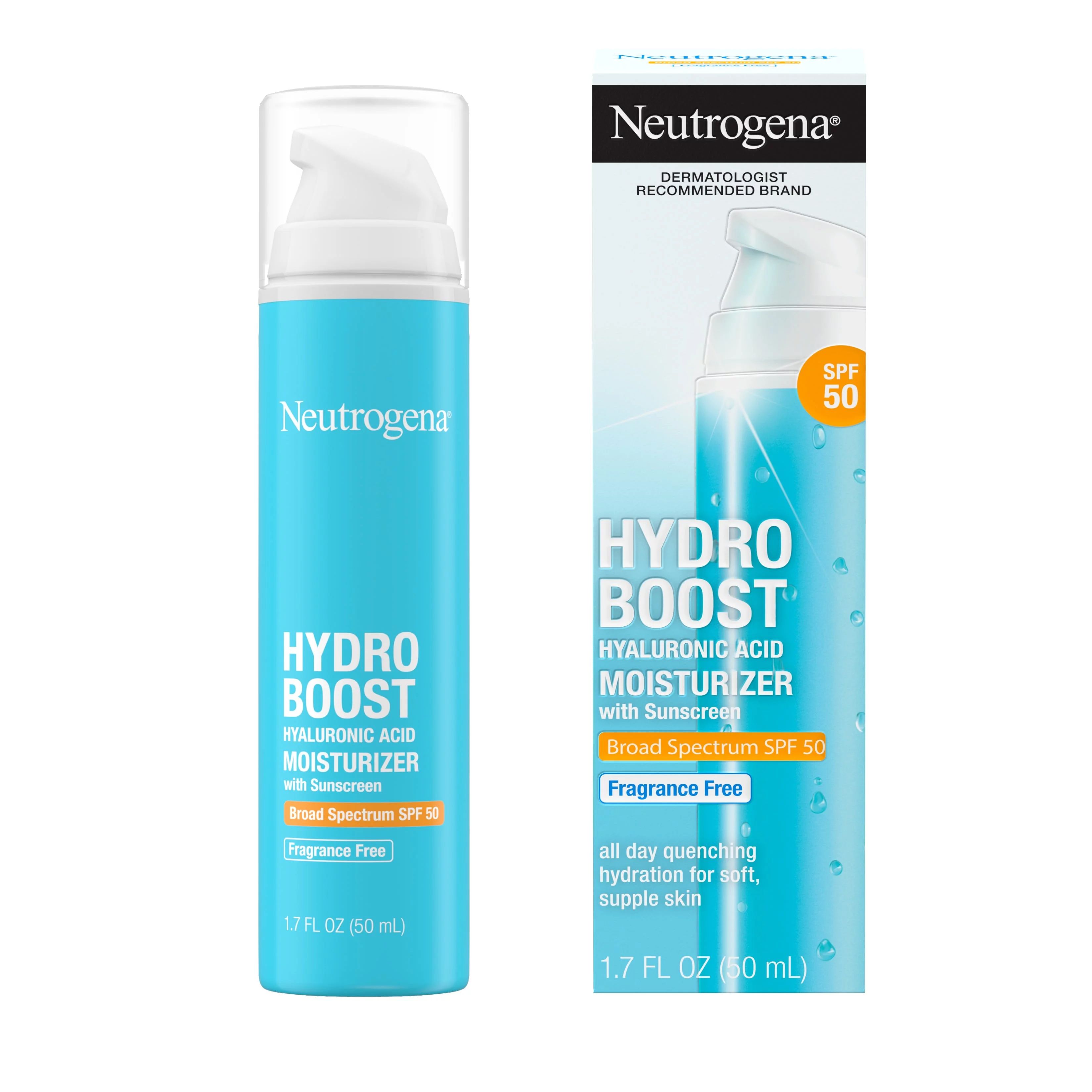 Neutrogena Hydro Boost SPF 50 Hyaluronic Acid Moisturizer, 1.7 fl. oz - Walmart.com | Walmart (US)