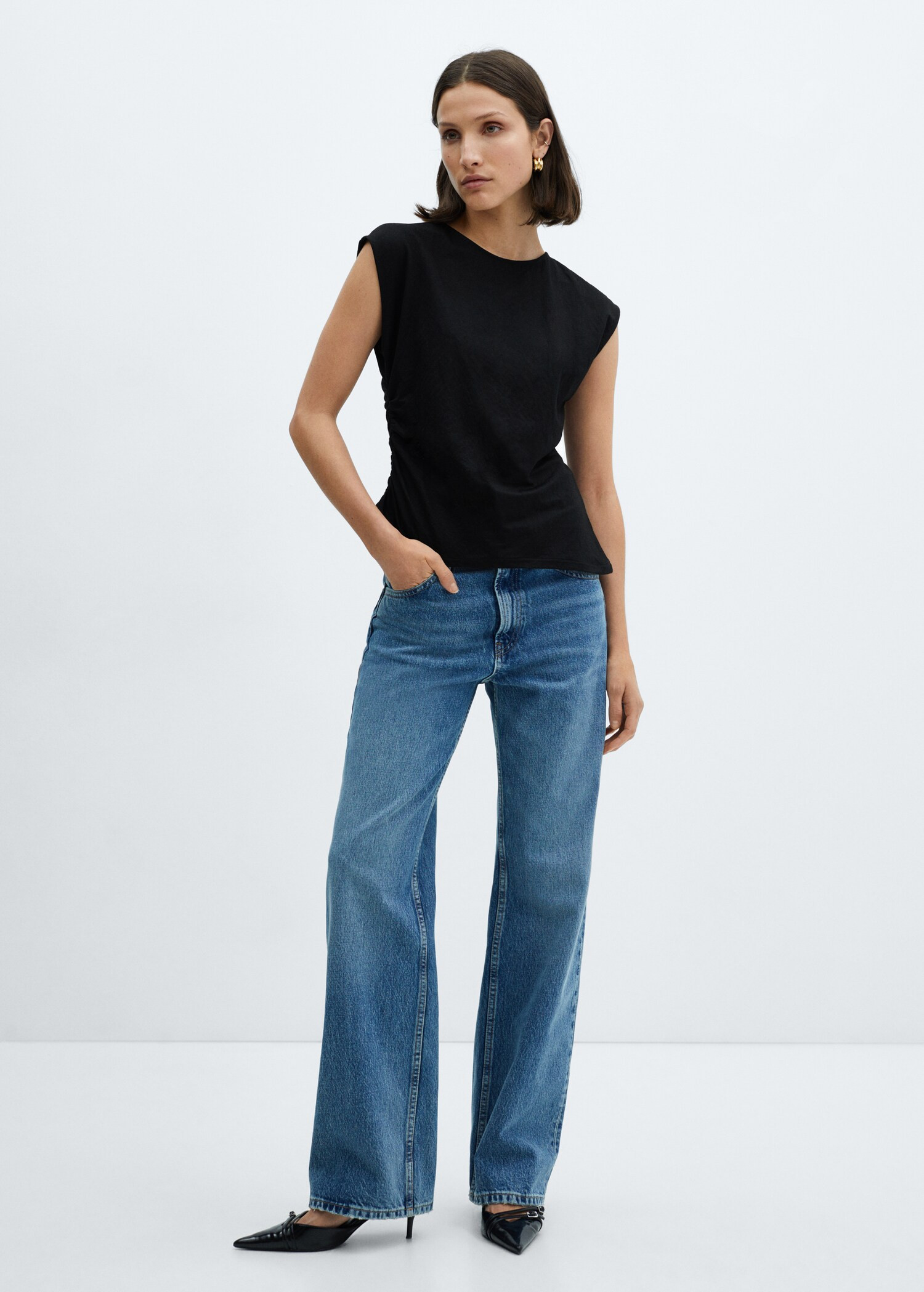 Knit asymmetric top | MANGO (UK)