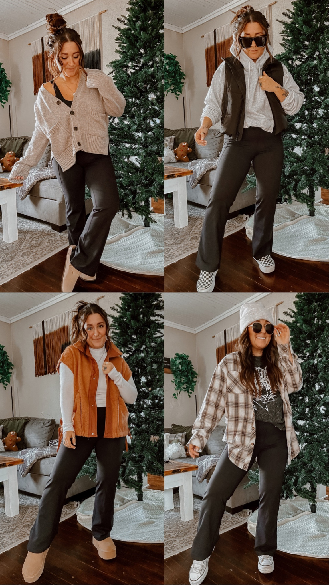 YOGA PANTS FOUR WAYS! Everything fits TTS ❤️ comfy cute cozy fall and winter cute outfit ideas. Cozy cute outfit inspo! G gradual yoga pants / flared leggings! #santiny

#LTKHolidaySale #LTKSeasonal #LTKHoliday