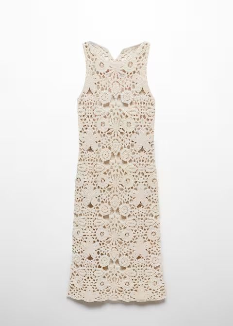 100% cotton crochet dress | MANGO (US)
