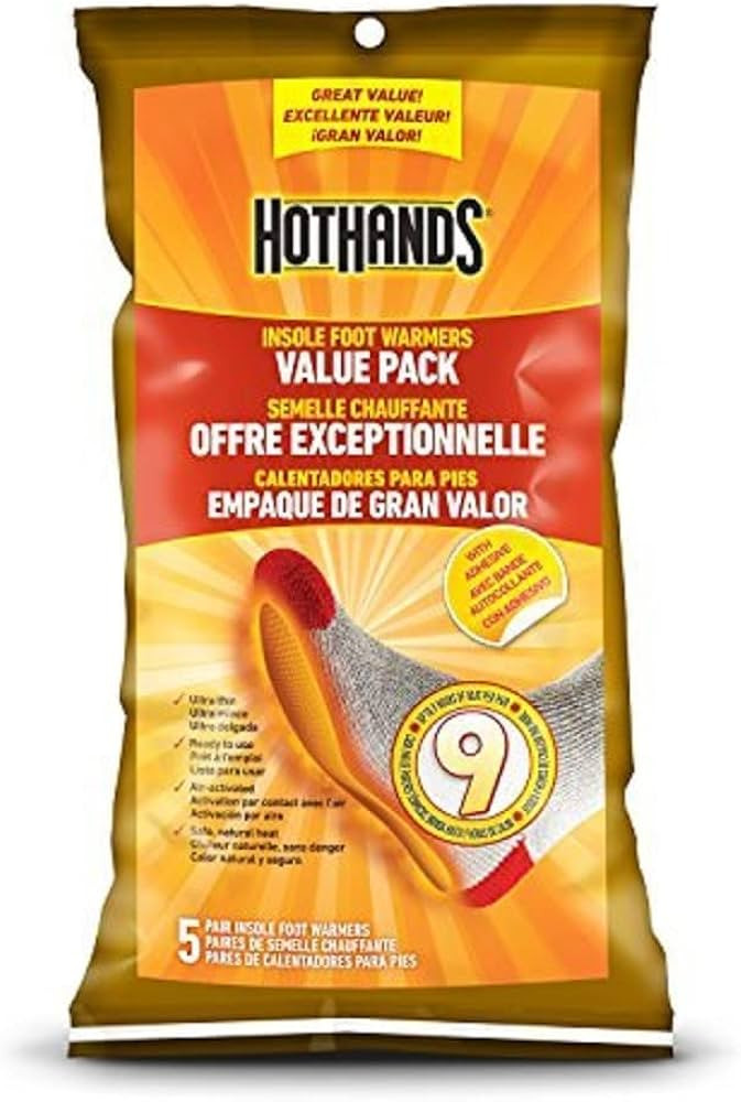 HotHands Insole Foot Warmers With Adhesive Value Pack (5-Pairs) | Amazon (US)