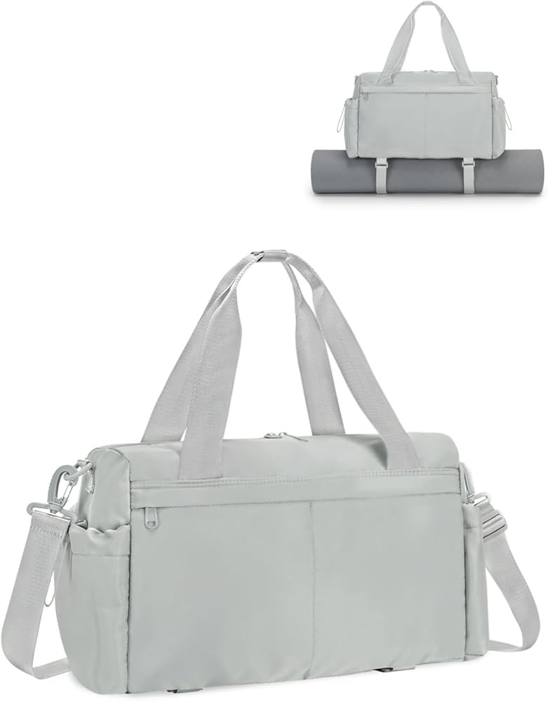 Small Gym Bag, Mini Gym Bag for Women with Yoga Mat Holder and Wet Compartment, Cute Small Yoga M... | Amazon (US)