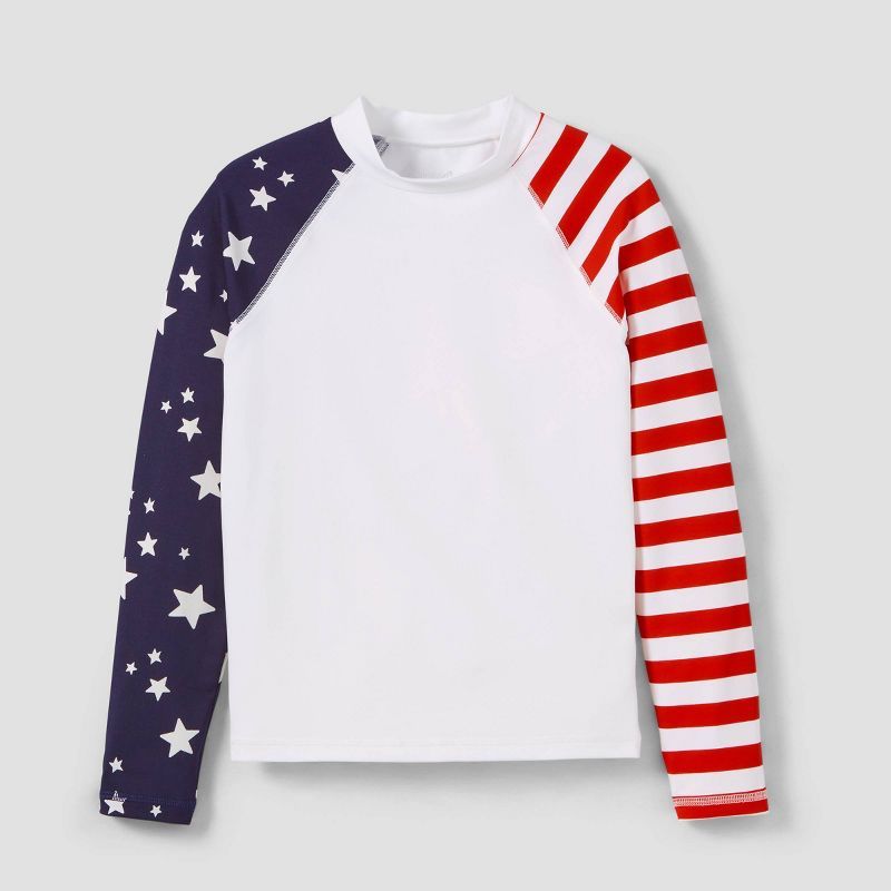 Boys' Long Sleeve American Flag Print Rash Guard Swim Shirt - Cat & Jack™ | Target