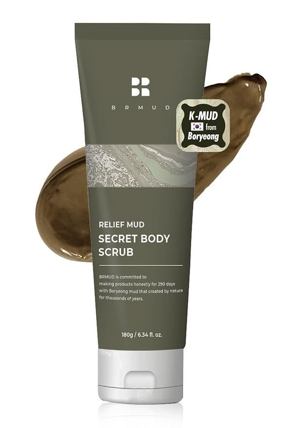 BRMUD Relief Mud Secret Body Scrub | ATEEZ Pick | Korean Body Wash Scrub Exfoliator for Ingrown H... | Amazon (US)