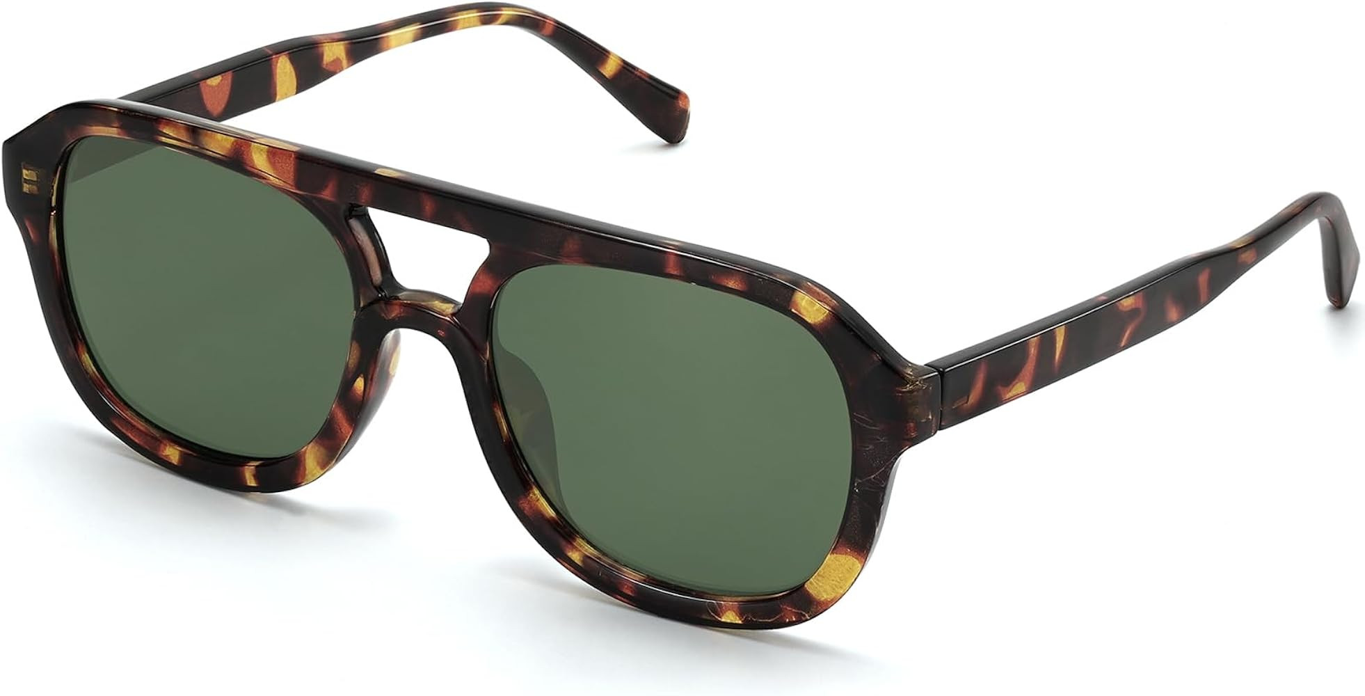 Retro Aviator Sunglasses for Women Men Trendy Square Pilot Shades 70s Vintage Sun Glasses | Amazon (US)