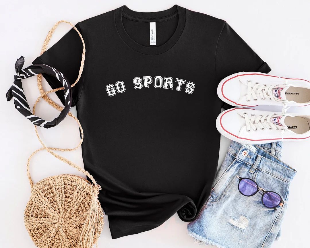 Go Sports Shirt, Sports Mom Shirt, Go Sports Team T-Shirt, Funny Sports Shirt, Minimalist Humor S... | Etsy (US)