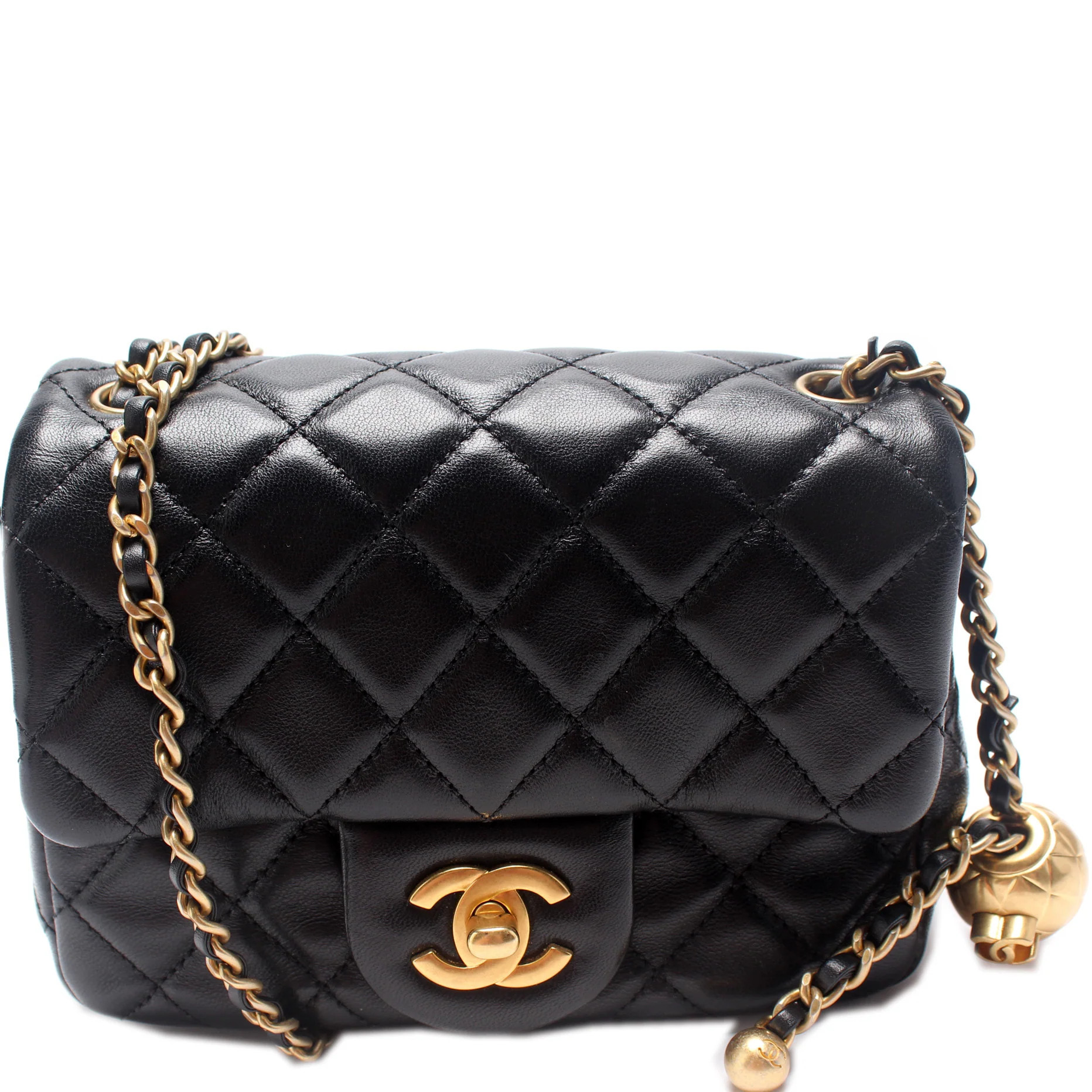 Classic Flap Mini Pearl Crush SQ 31M | Keeks Designer Handbags