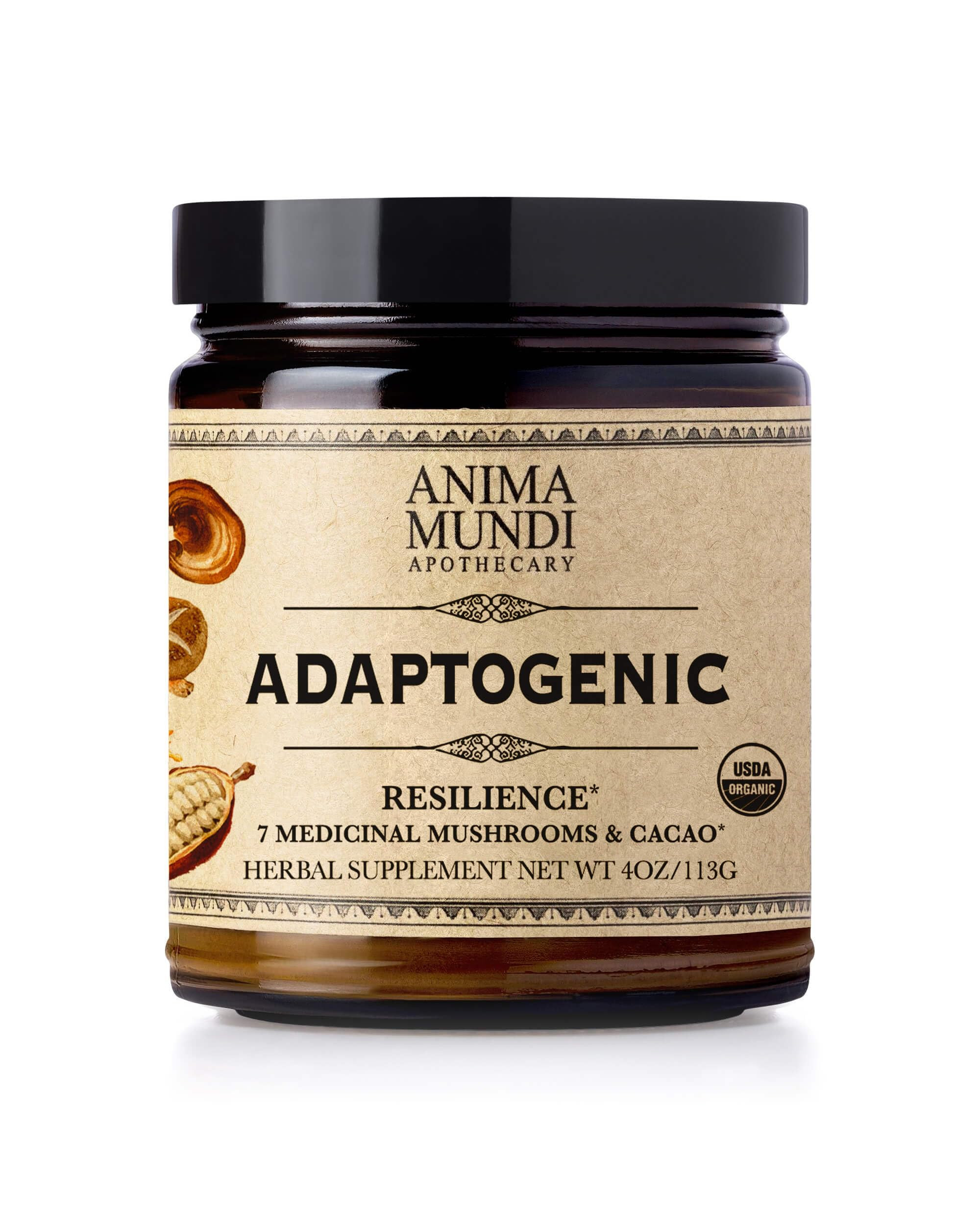 Anima Mundi Apothecary Organic Mushroom Supplement - Adaptogenic Mushrooms + Cacao - Uplifting Mu... | Amazon (US)