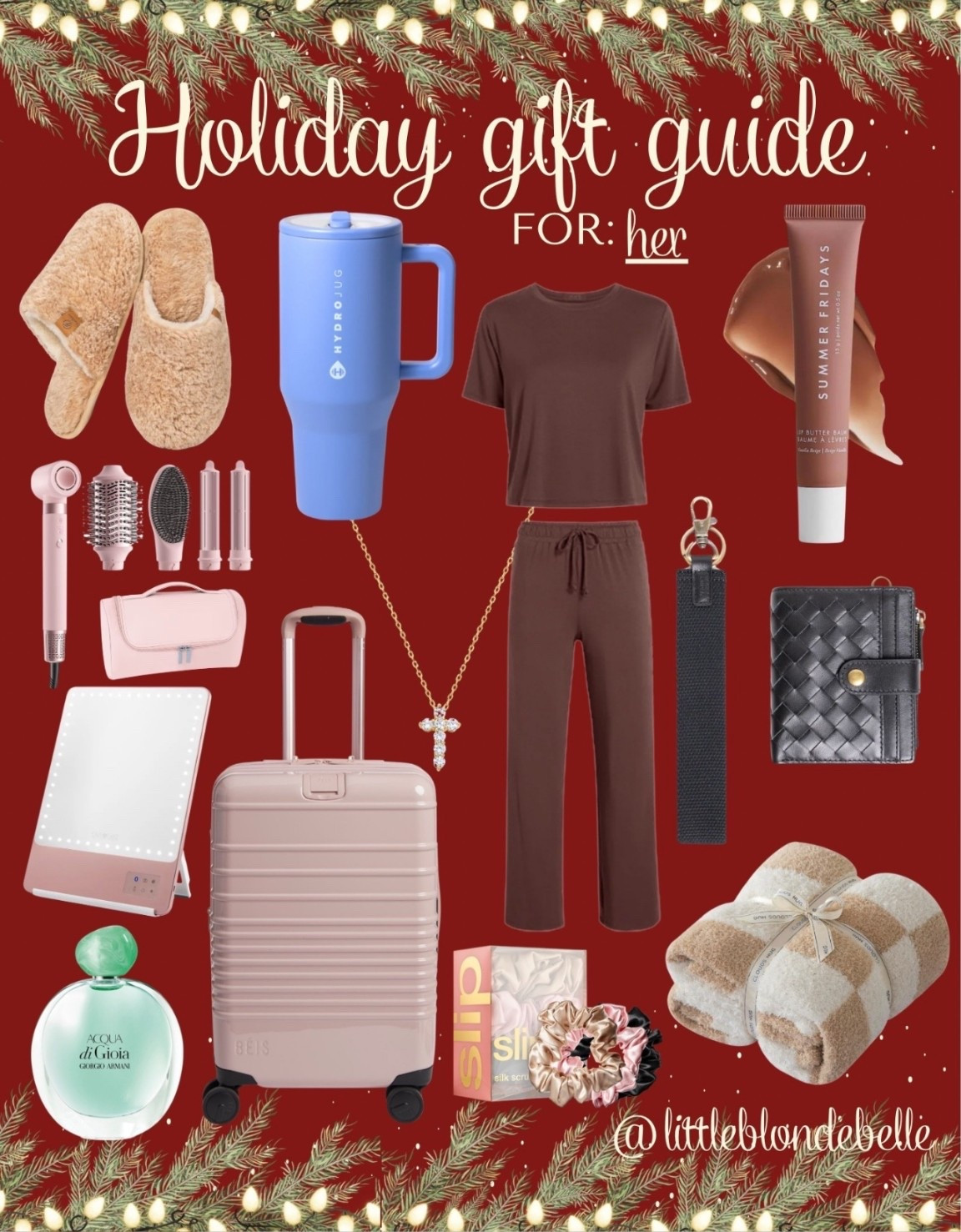 Holiday Gift Guide For Her 🎁

gift guide, Christmas gifts for her, nuuds, lounge set, hydrojug, slippers, Amazon gifts, perfume, electric picks, Sephora 

#LTKFindsUnder50 #LTKHoliday #LTKGiftGuide