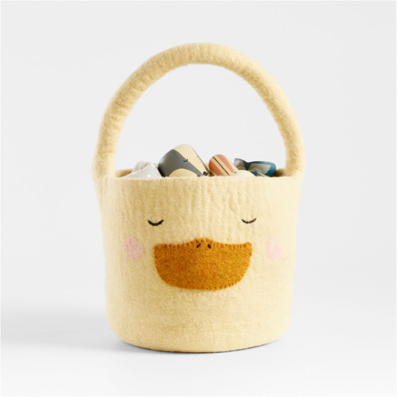 Felt Duck Easter Basket | Crate & Kids | Crate & Barrel