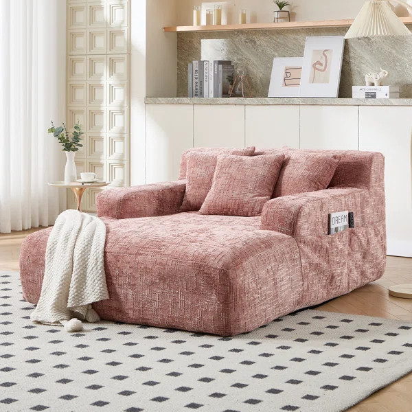 Chaise Lounge Chair Indoor,Single Sleeper Sofa Chair,Comfy Boneless Sofa Bed or Livingroom,Bedroo... | Wayfair North America