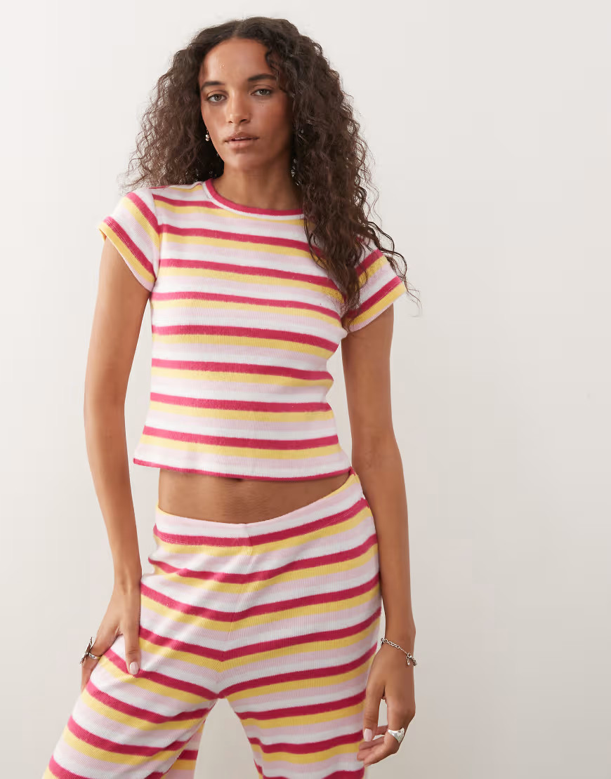 Reclaimed Vintage striped baby tee in multi stripes - part of a set | ASOS (Global)