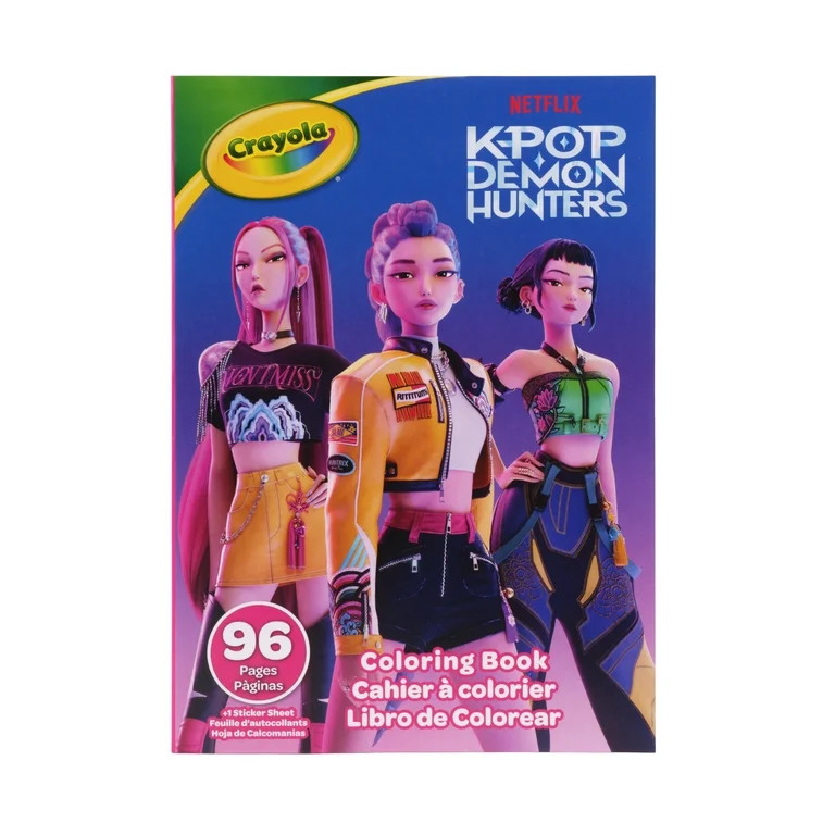 Crayola K Pop Demon Hunters Coloring Book, 96 Pgs, Arts and Crafts, Easter Basket Stuffers, Scree... | Walmart (US)