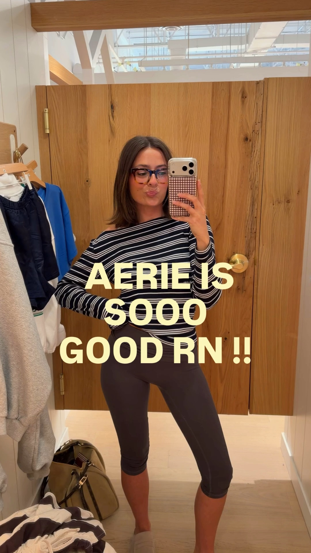 Aerie has some of the cutest new arrivals right now! Linked everything except for the surf tank and the burgundy lace trim track shorts (not available online yet! I’ll add them to this post as soon as they are) but I’m wearing small in both!

XXS Top & XS Shorts in the stripe set 
XS Top & S Shorts in the blue set 
XS Grey Top & S Track Shorts 
XS White Zip Up & S Green Shorts 
S Stripe Tank & XS Yellow Barrel Pants (would have preferred the S - keep in mind these are slightly sheer. Would need lighter colored underwear for sure!)
S yellow shorts 
S boyfriend tee 