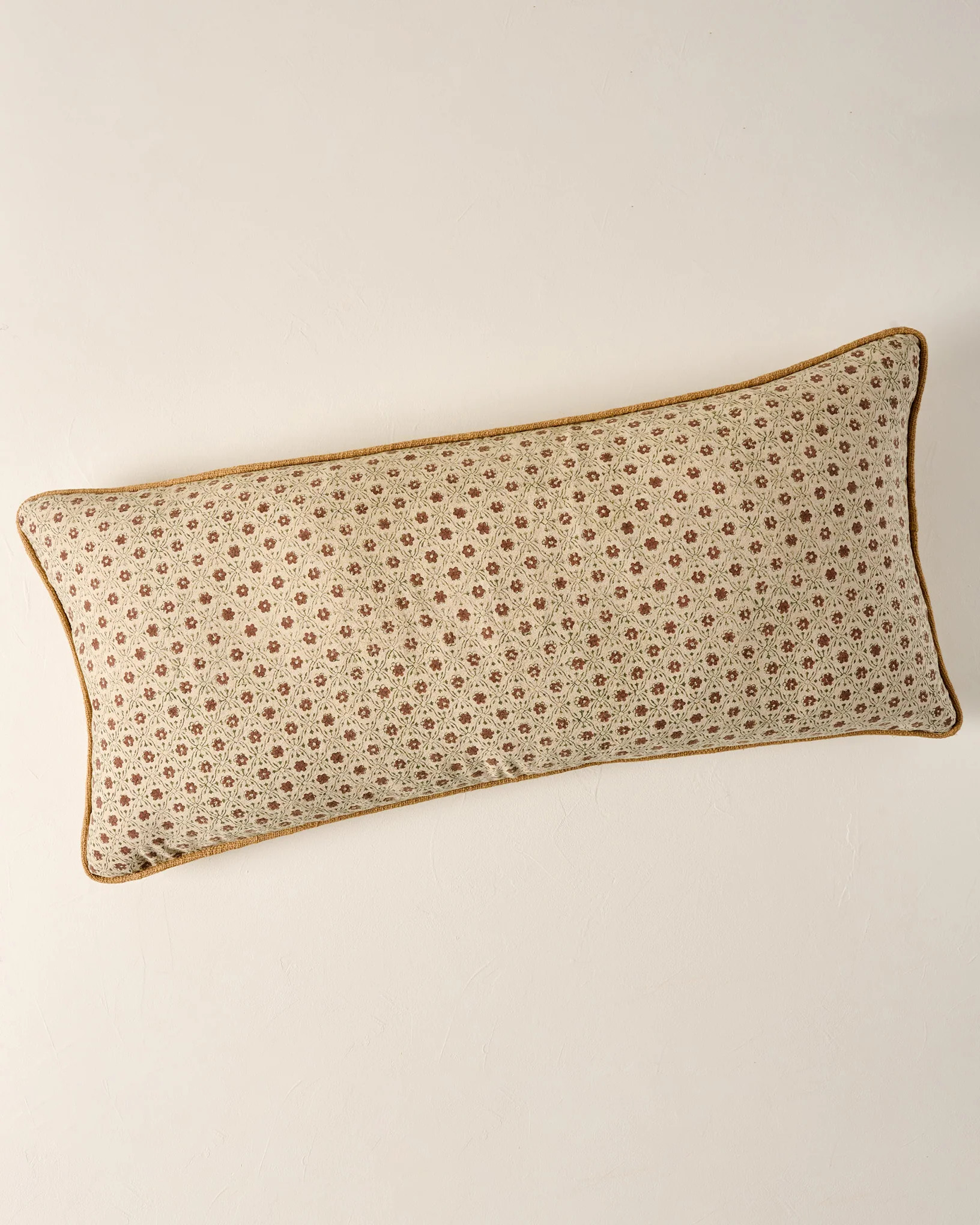 Thea Clay Block Print Large Lumbar Pillow | Magnolia