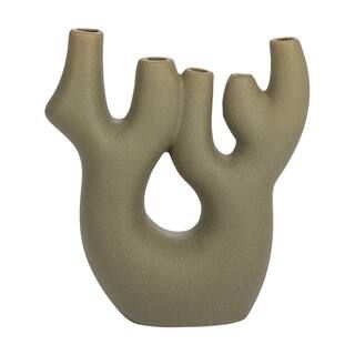 7.5" Green Abstract Coral Shaped Stoneware Vase | Michaels | Michaels Stores